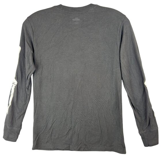 Celebrate Halloween Skeleton Candy Long Sleeve Shirt L/G 10-12 Youth Black Soot - Picture 2 of 8